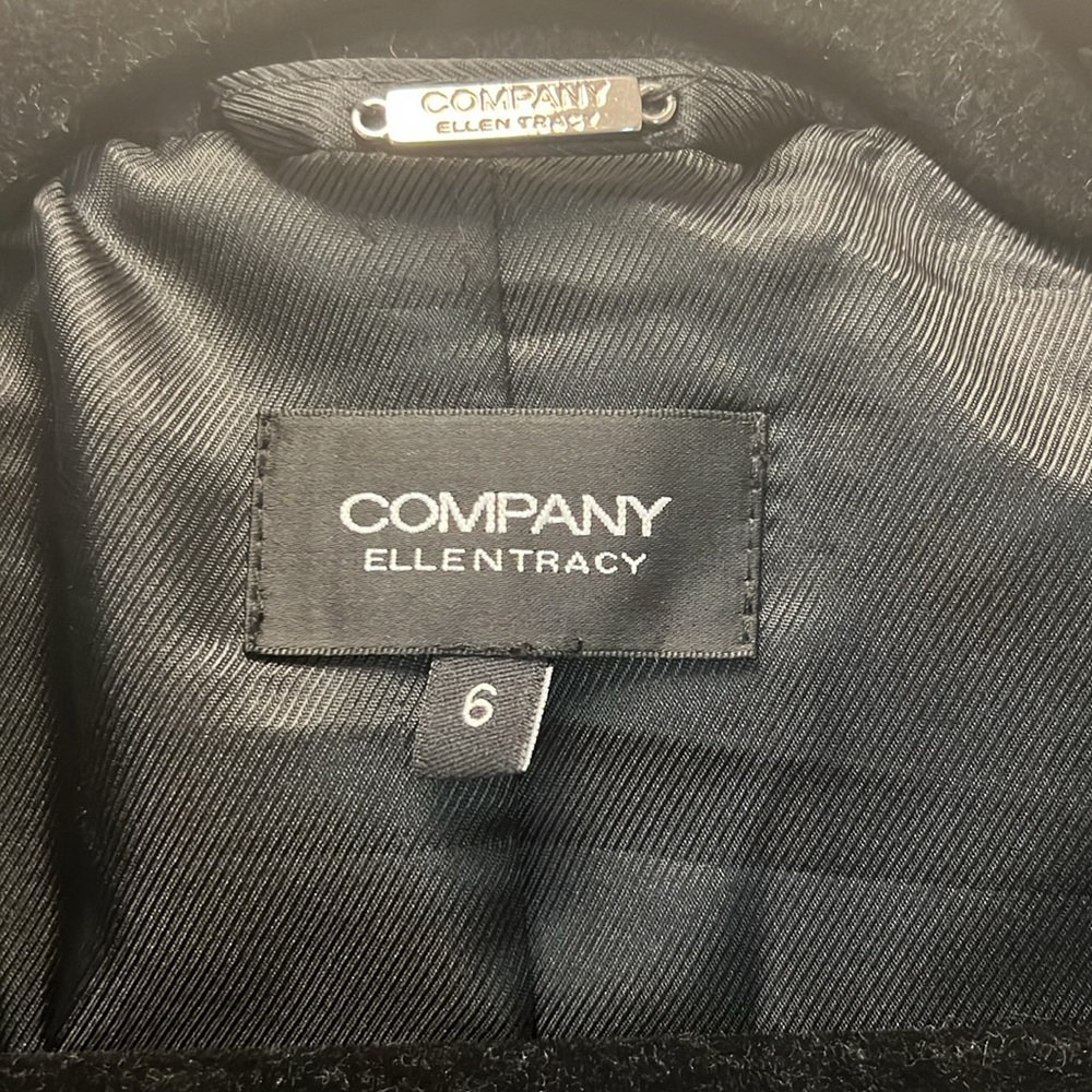 Women’s Ellen Tracy Black Car Coat‎ Size 6 - Picture 2 of 9